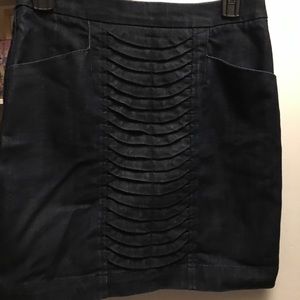 Leifsdottir Anthropologie dark denim skirt size 2